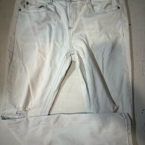 Mudd White Skinny Jeans with Light Distressing